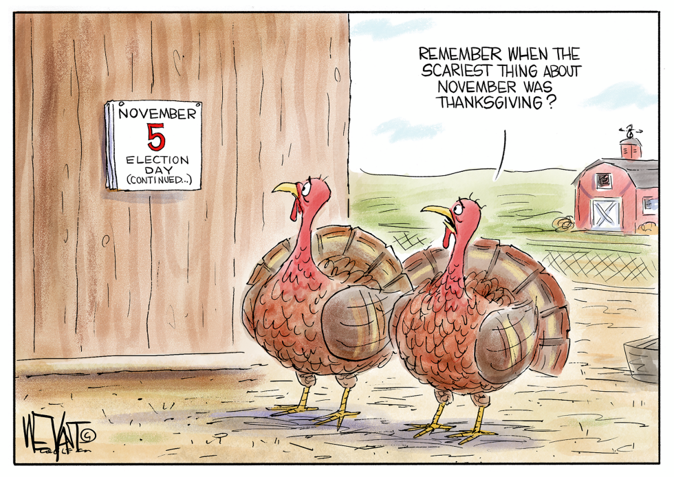 Turkeys see election Day Scarier than Thanksgiving