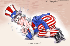 UNCLE SAM FETAL POSITION by Ed Wexler