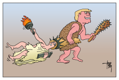 CAVEMAN TRUMP by Arend van Dam