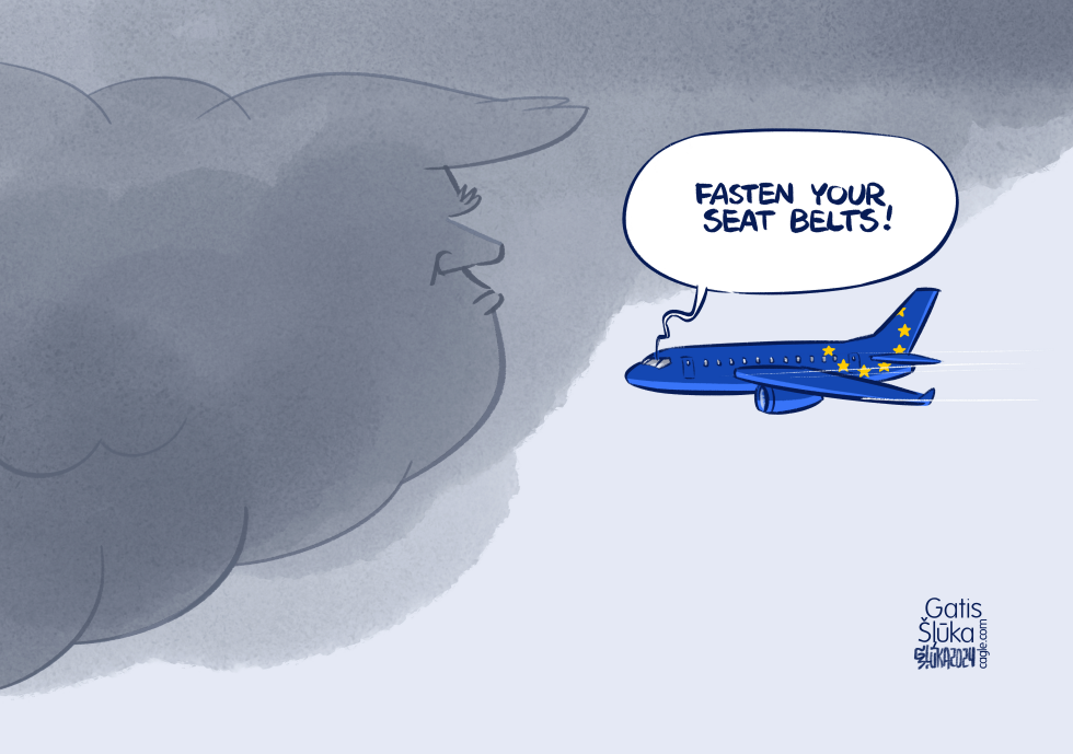 European Union plane enters into Trump cloud