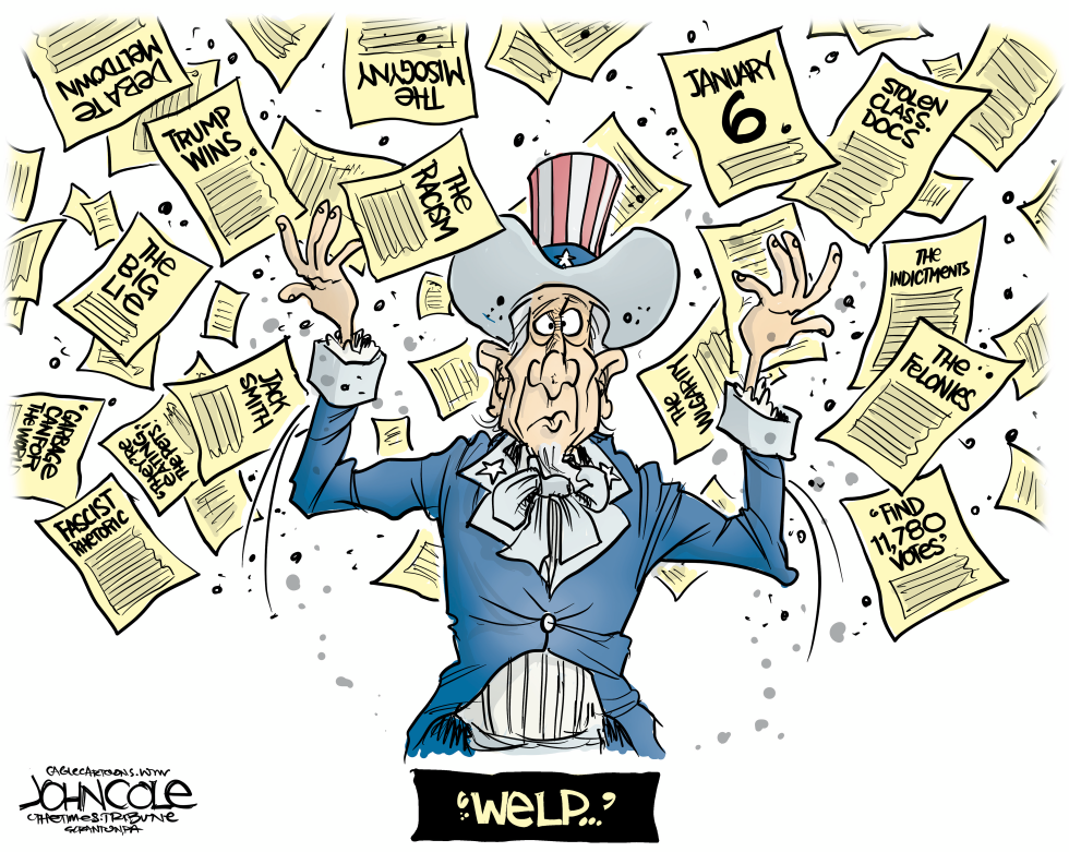 Uncle Sam dumbfounded by Trump victory