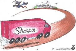SHARPIE TRUCK RUSHES TO WHITE HOUSE by Randall Enos