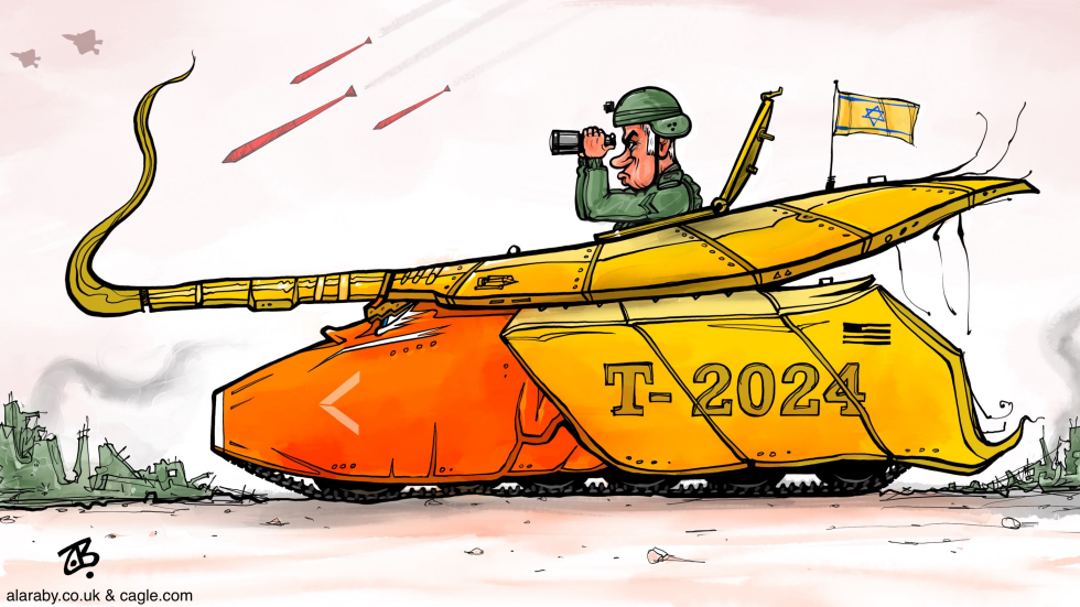 Netanyahu Trump wins Gaza War Tank Israel