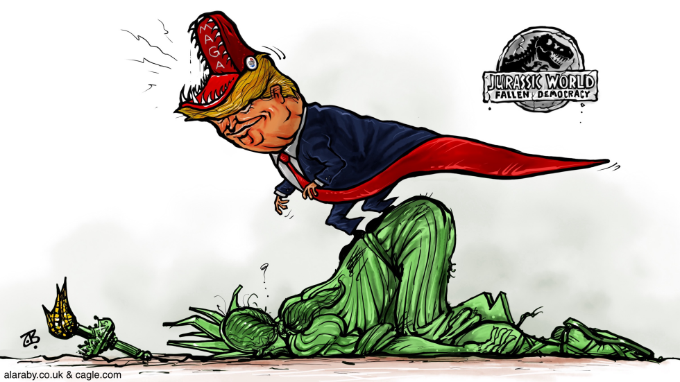 Trump Wins Democracy Liberty Dinosaurs Haris MAGA