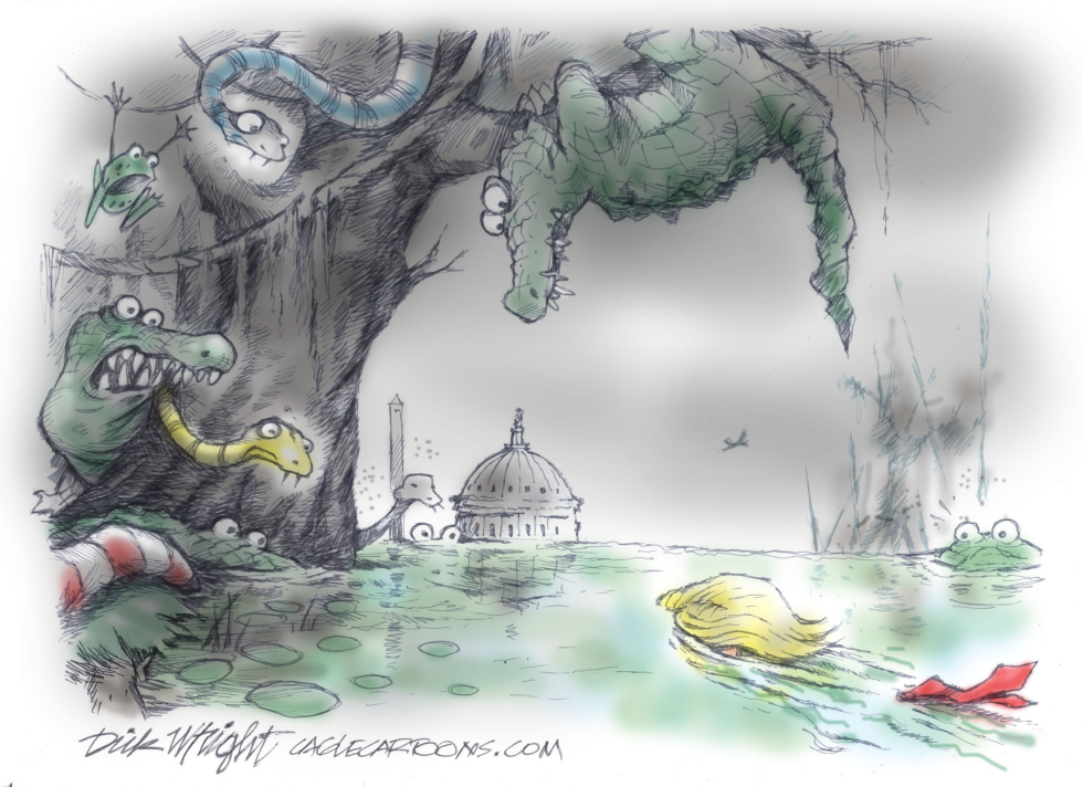 Trump Goes After the Swamp Creatures
