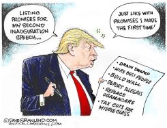 TRUMP 2ND TERM PROMISES by Dave Granlund