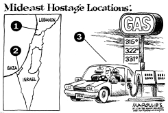 MIDEAST HOSTAGE LOCATIONS by Jimmy Margulies