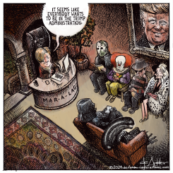 THE TRUMP ADMINISTRATION INTERVIEWS MONSTERS by Michael de Adder