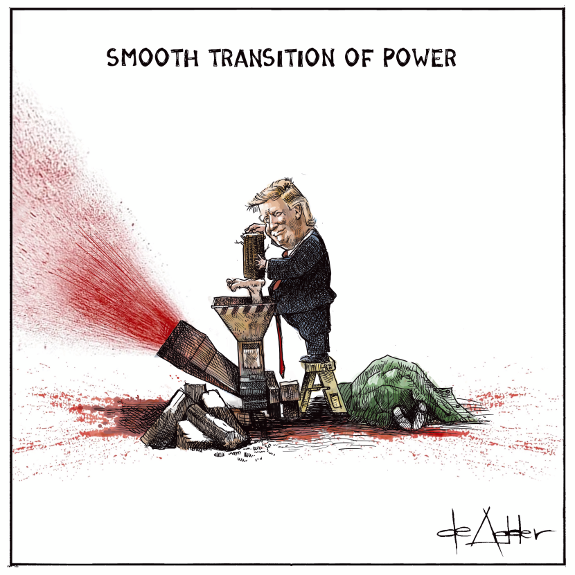 Donald Trump puts government in the wood chipper
