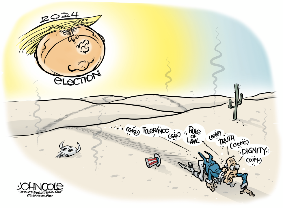 Uncle Sam crawls across the electoral desert