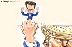 GAETZ ON TRUMP FINGER by Ed Wexler