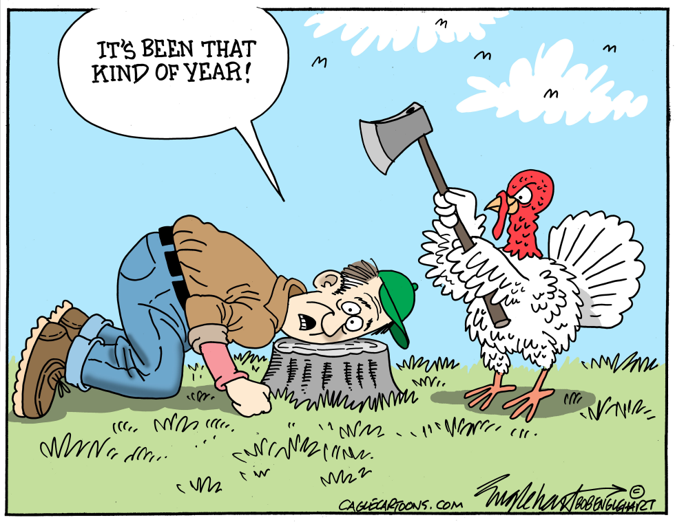 #2 A HAPPY THANKSGIVING FOR TURKEYS by Bob Englehart