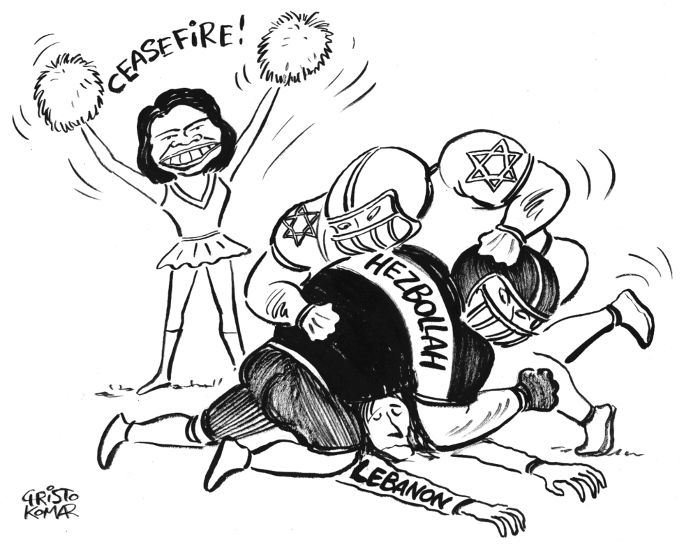 Mideast Super Bowl - B&W