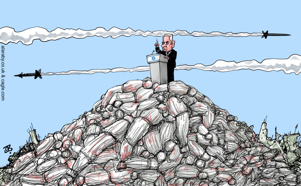 Netanyahu Speech Gaza War Lebanon Coffins Rockets