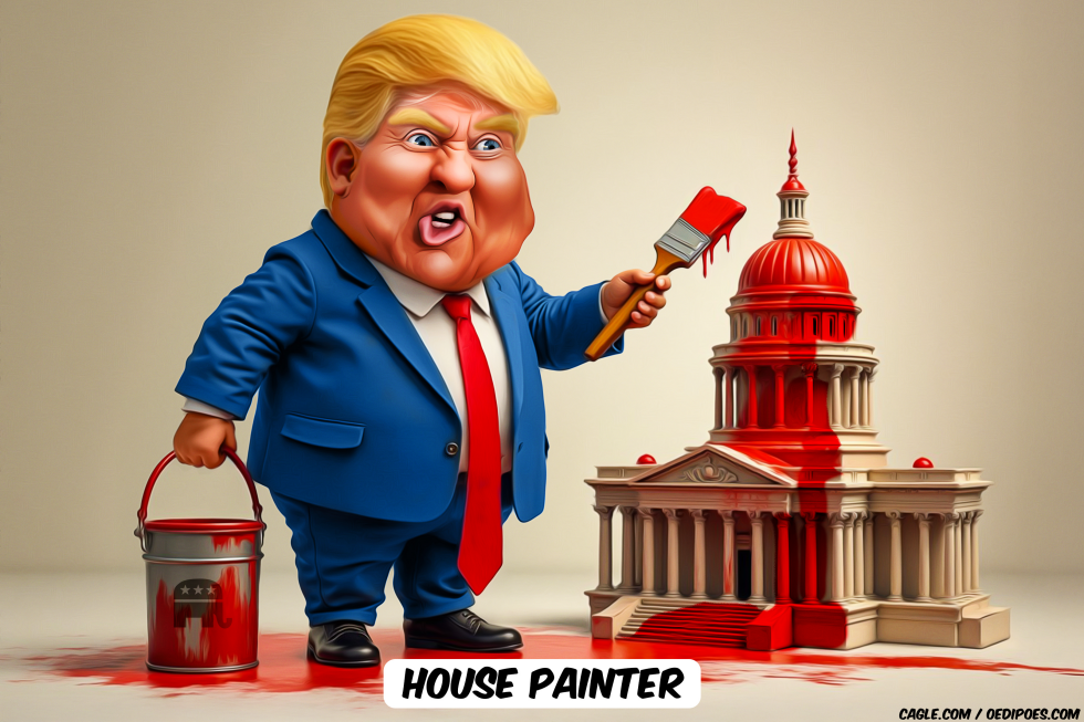 Trump painting the Capitol red