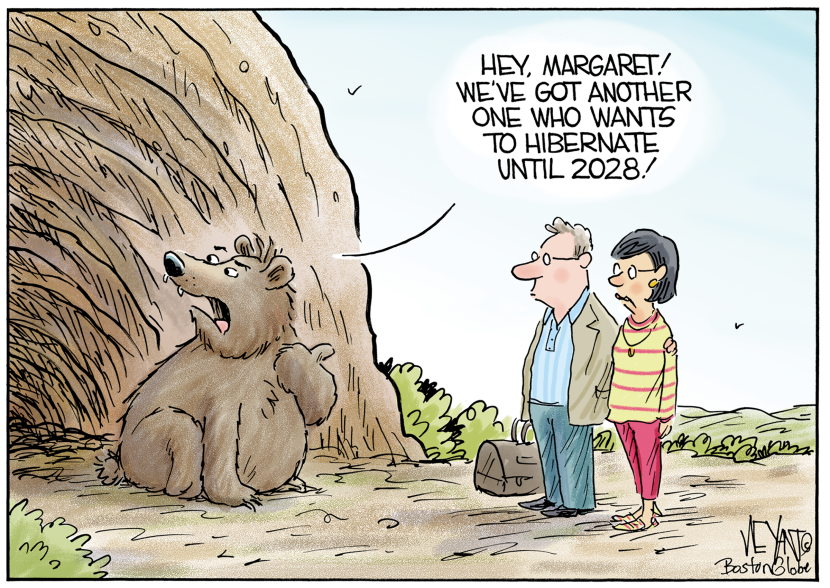 Bear see couple that want to hibernate