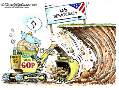 PROJECT 25 VS DEMOCRACY by Dave Granlund