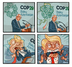 TRUMP'S IMPACT ON CLIMATE CHANGE ACTION by Peter Kuper