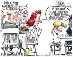 GAETZ AT THE CHILDREN'S TABLE by John Darkow