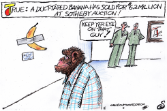 DUCT-TAPED BANANA SOLD AT CHRISTIE by Randall Enos