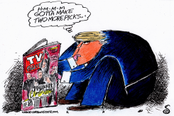 TRUMP SEARCHES TV GUIDE by Randall Enos