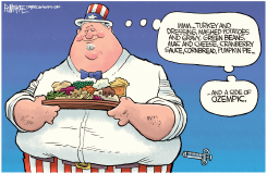 OZEMPIC THANKSGIVING by Rick McKee