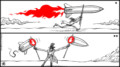 CEASEFIRE DEAL ISRAEL LEBANON US WAR ROCKET by Emad Hajjaj