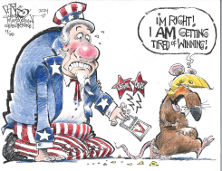 TRUMP ESCAPES LEGAL CASES by John Darkow