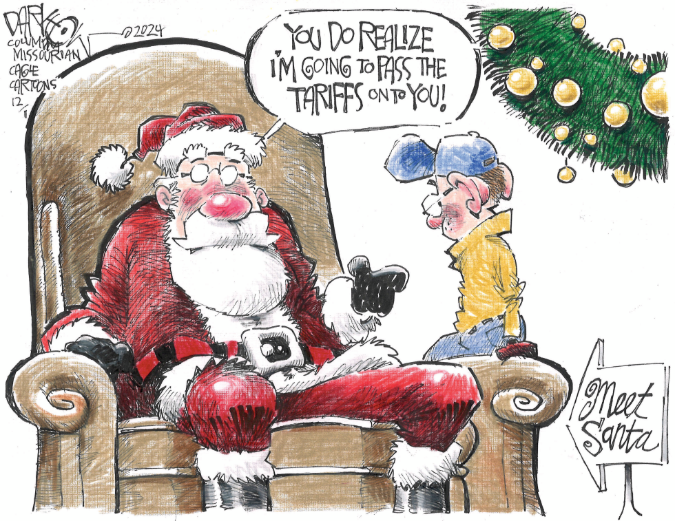 #1 SANTA PASSING ON THE TARIFFS by John Darkow