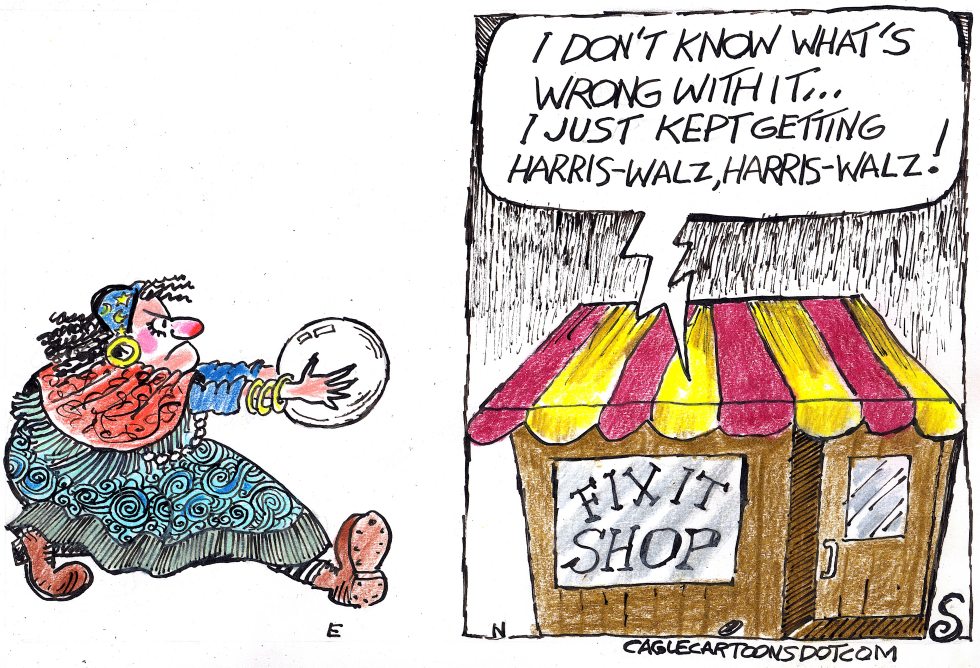 FORTUNE TELLER GETTING CRYSTAL BALL FIXED