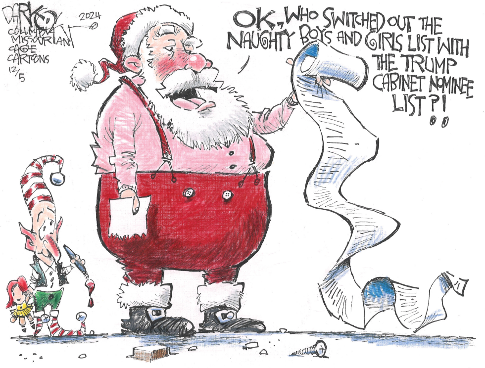 #3 CABINET NOMINEES SANTA'S NAUGHTY LIST by John Darkow