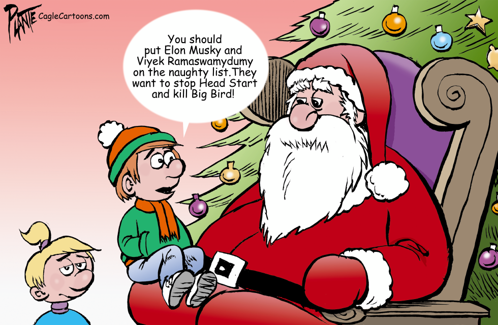 A boy sitting on Santa's lap has a big ask