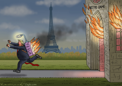 TRUMP IN NOTRE DAME by Marian Kamensky