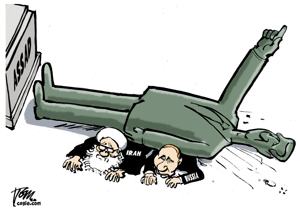 Assad statue toppled