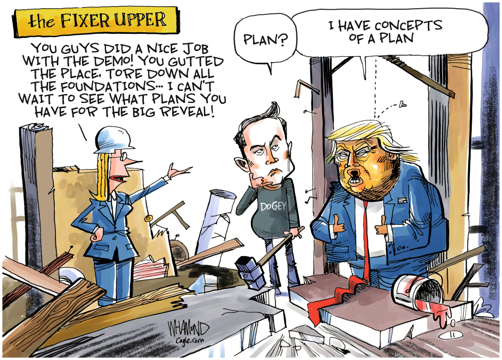 #2 TRUMP MUSK DEMOLITION by Dave Whamond