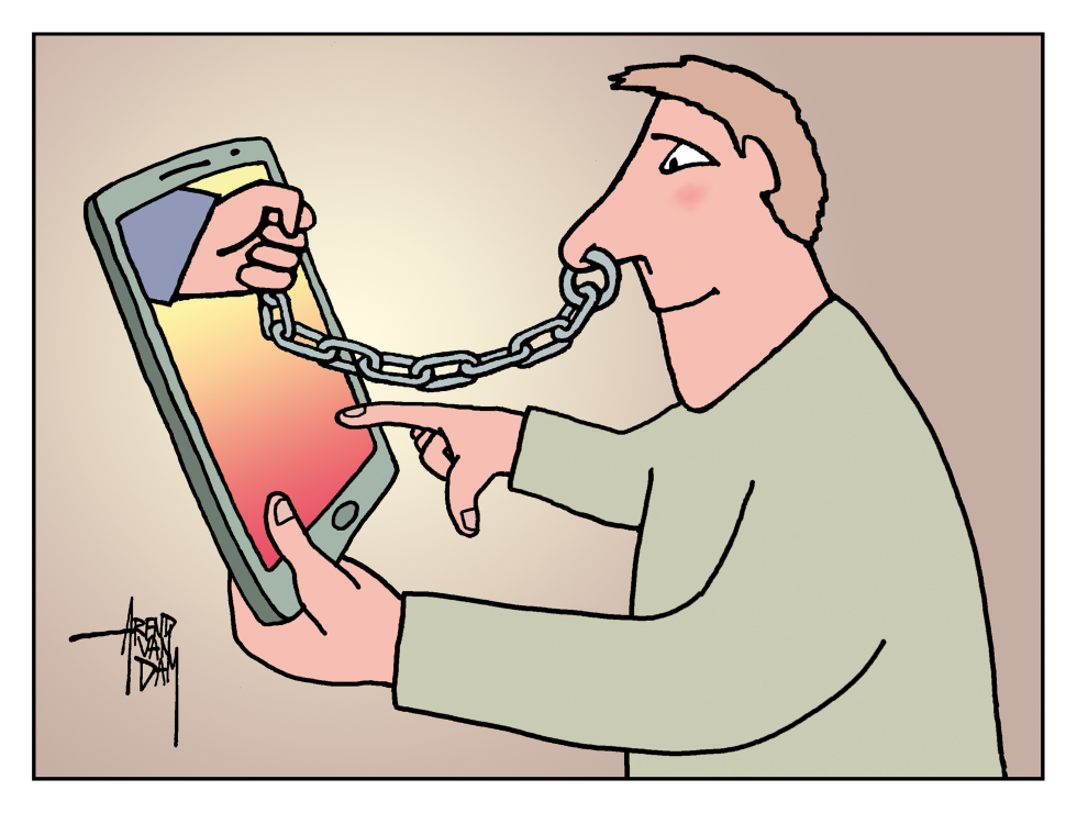 chained to social media