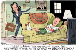 ASSAD CRASHES ON TULSI GABBARD'S COUCH by Rick McKee