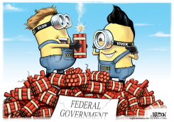 DOGE MINIONS MUSK AND RAMASWAMY by R.J. Matson