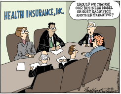 HEALTH INSURANCE BUSINESS MODEL FAILS by Bob Englehart