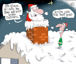 SANTA NEEDING OZEMPIC by Gary McCoy