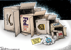 DELIVERED BOXES by Joe Heller