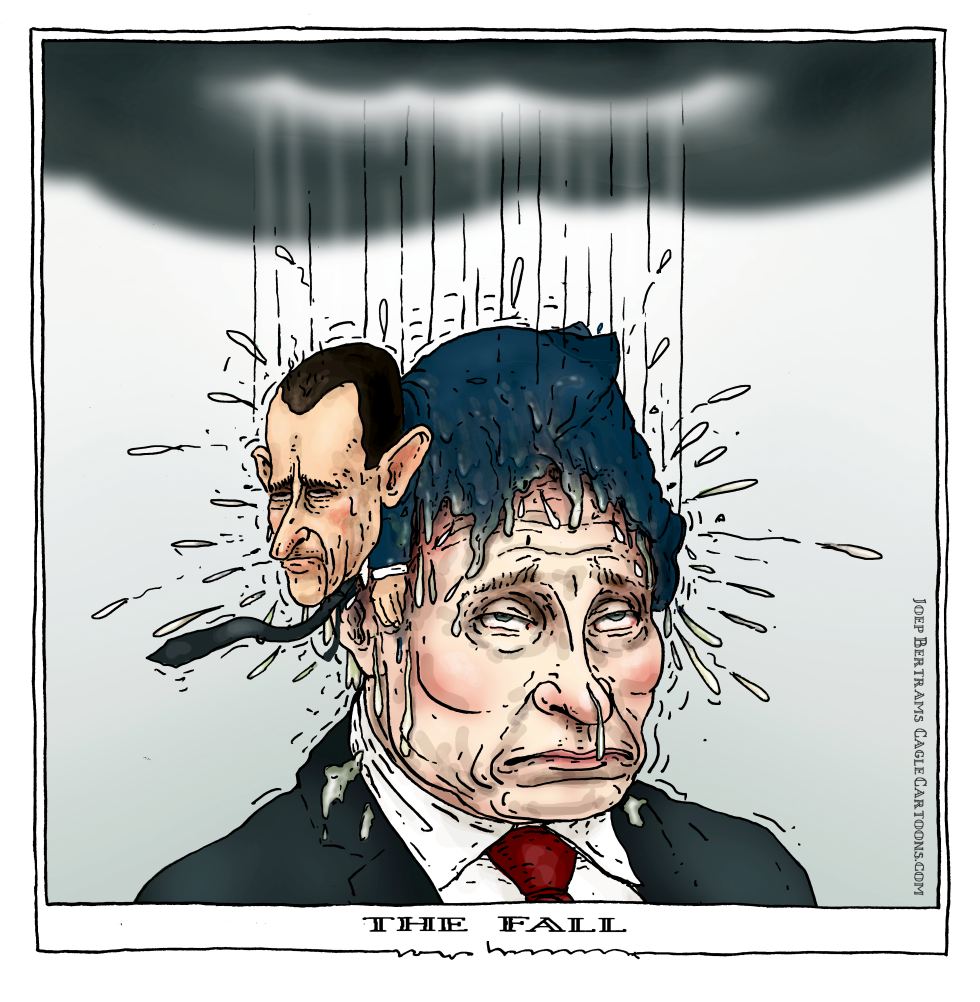 assad falls on putin's head