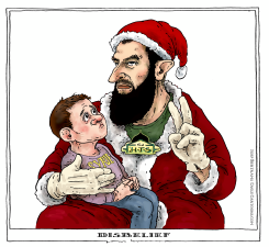 SANTA JOLANI LEAVES SYRIA IN DISBELIEF by Joep Bertrams