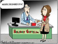 STORES AVOIDING SAYING MERRY CHRISTMAS by Bob Englehart