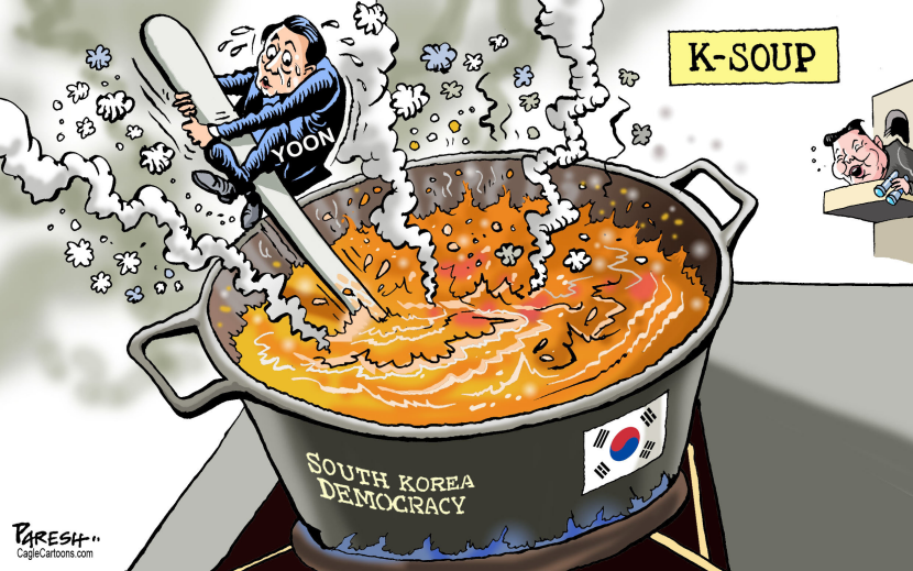 President in a South Korean soup
