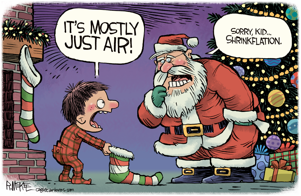 #1 CHRISTMAS STOCKING SHRINKFLATION by Rick McKee