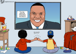 TULSA'S FIRST BLACK MAYOR ON TV HAPPY BLACK KIDS  by Bruce Plante