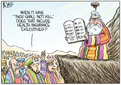 MOSES ASKED QUESTION ABOUT KILLING CEOS by Christopher Weyant