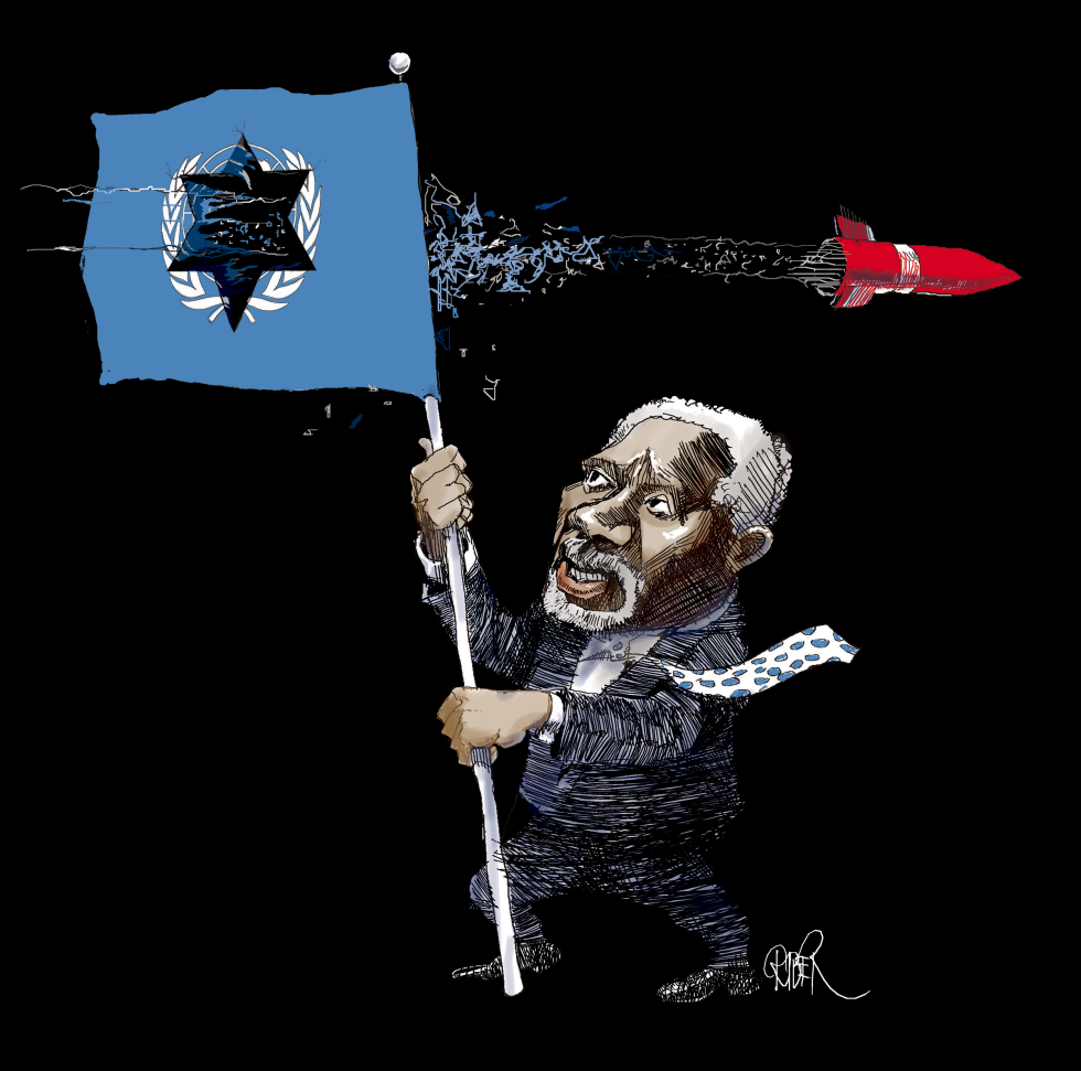  KOFI ANNANS UN FLAG  by Riber Hansson