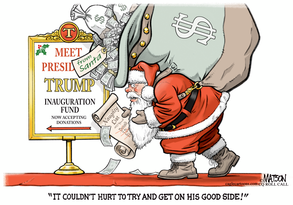 Santa Donates To Trump Inauguration Fund